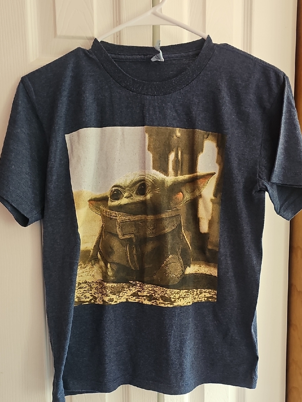 Pacifica Navy Tee with Green Graphic Reptile Print